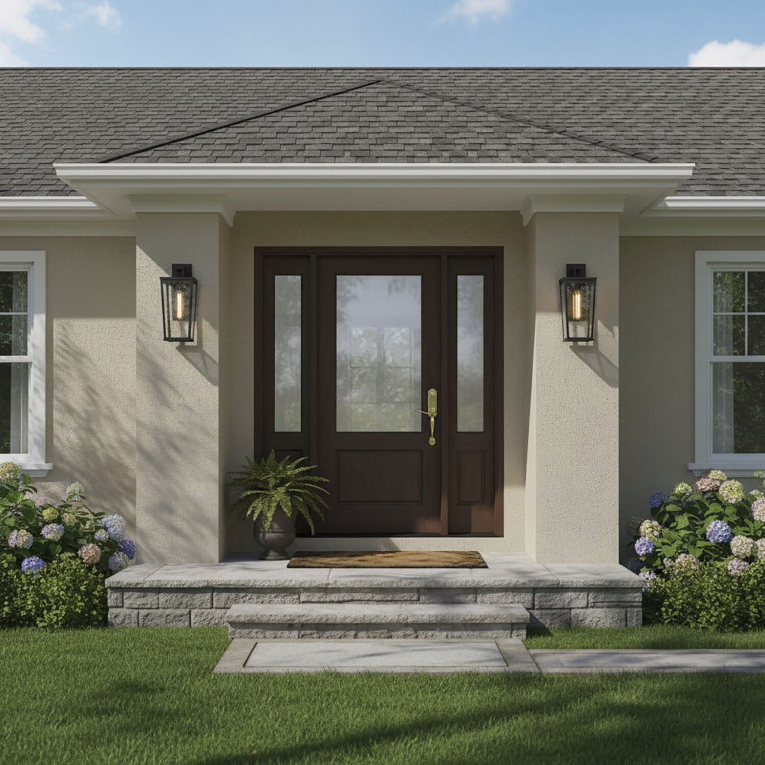 Elmgrove LED 18.75 inch Black Outdoor Wall