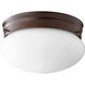 Fort Worth 2 Light 10 inch Oiled Bronze Flush Mount Ceiling Light