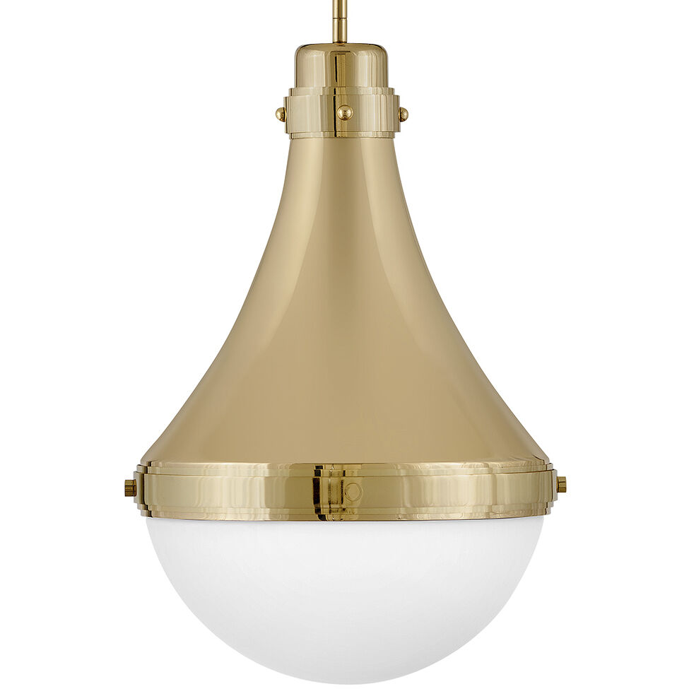 Oliver 1 Light 14.25 inch Bright Brass Indoor Pendant Ceiling Light