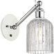 Ballston Bridal Veil 1 Light 5 inch White Polished Chrome Sconce Wall Light