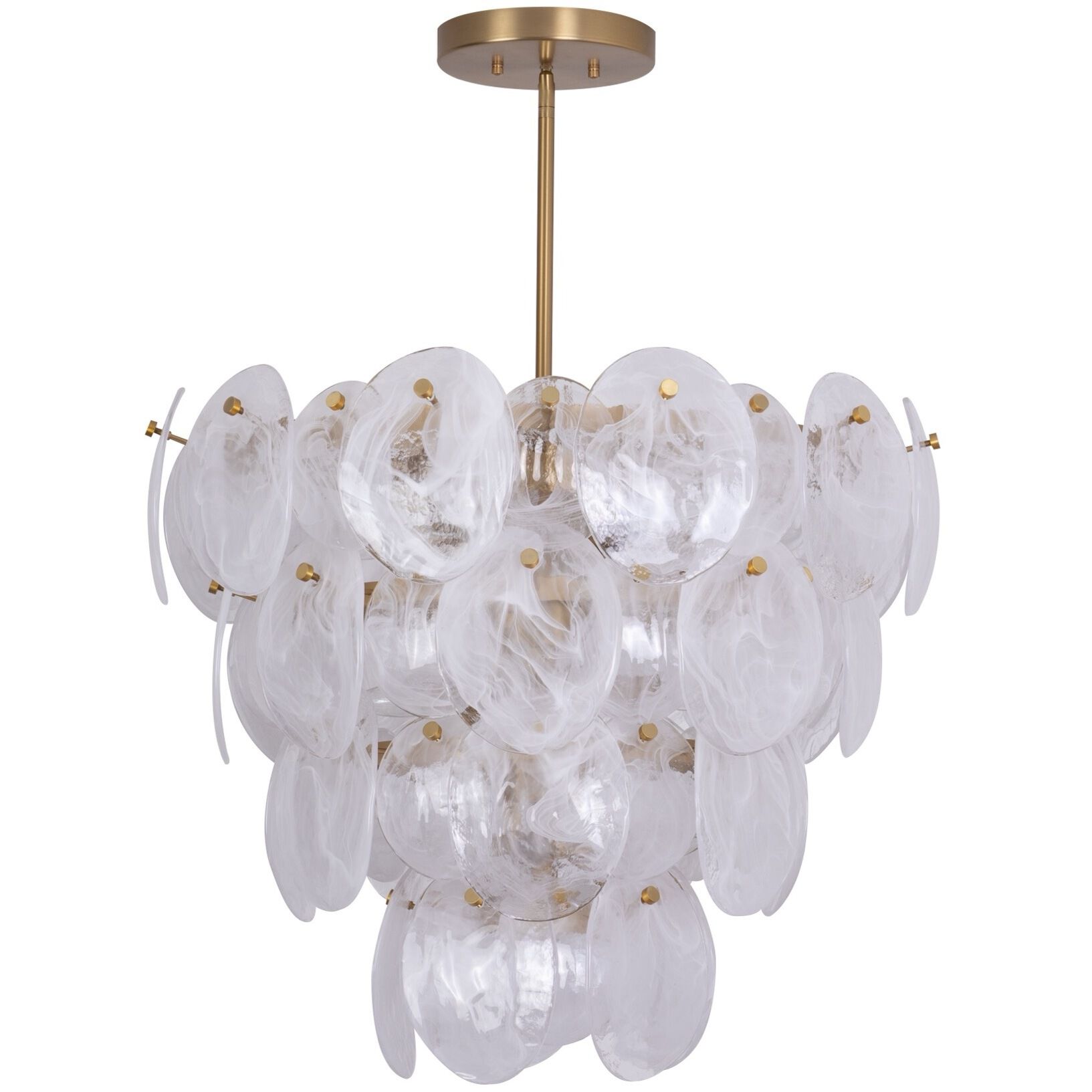 Lily 13 Light 28.03 inch Brushed Brass Chandelier Ceiling Light