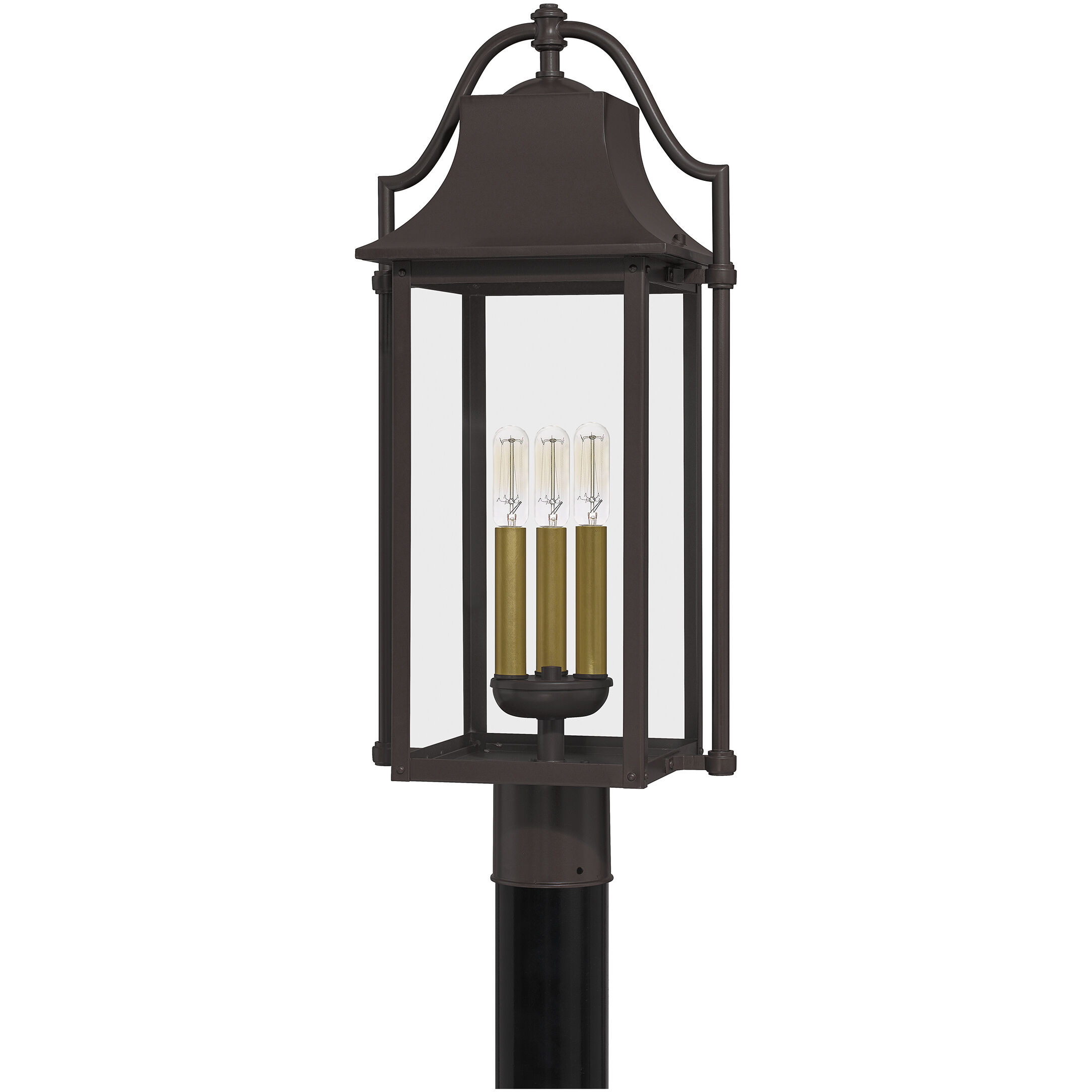 Manning 3 Light 24 inch Western Bronze Outdoor Post Lantern