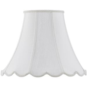 Bell White 14 inch Shade Spider, Vertical Piped Scallop