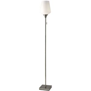 Roxy 71 inch 100.00 watt Brushed Steel Floor Lamp Portable Light