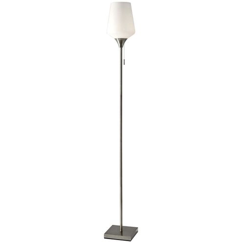 Roxy 71 inch 100.00 watt Brushed Steel Floor Lamp Portable Light