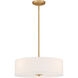 Mid Town LED 18 inch Antique Brushed Brass Pendant / Semi-Flush Ceiling Light