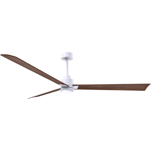 Atlas Alessandra-LK 72 inch Matte White with Walnut Blades Indoor/Outdoor Ceiling Fan