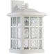 Stonington 1 Light 17 inch Fresco Outdoor Wall Lantern in White Lustre