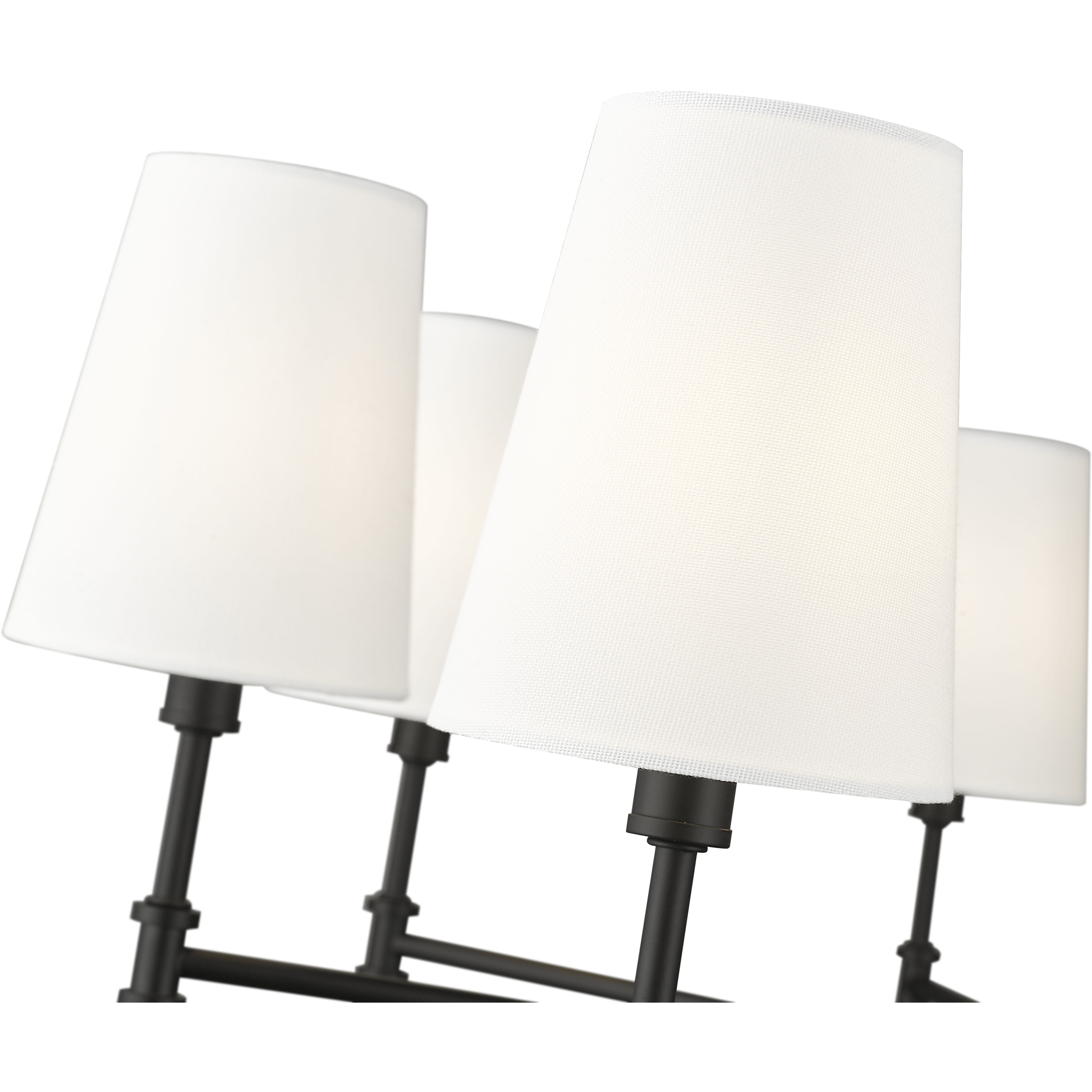 Adorra 8 Light 30 inch Matte Black Chandelier Ceiling Light