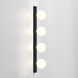 Cabaret 4 Light 21.65 inch Matte Black Bathroom Wall Light