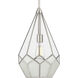 Cinq 1 Light Brushed Nickel Pendant Ceiling Light, Design Series