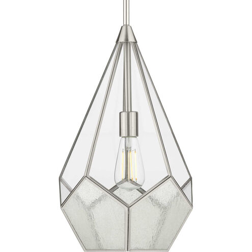 Cinq 1 Light Brushed Nickel Pendant Ceiling Light, Design Series