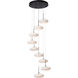 Clouds 9 Light 23.3 inch Black Pendant Ceiling Light