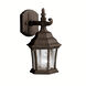 Townhouse 1 Light 12 inch Tannery Bronze Outdoor Wall, Small