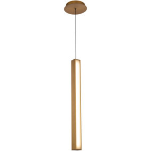 Chaos LED 7 inch Aged Brass Pendant Ceiling Light in 1, 20in.