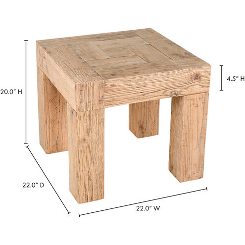 Evander 22 X 22 inch Natural Side Table