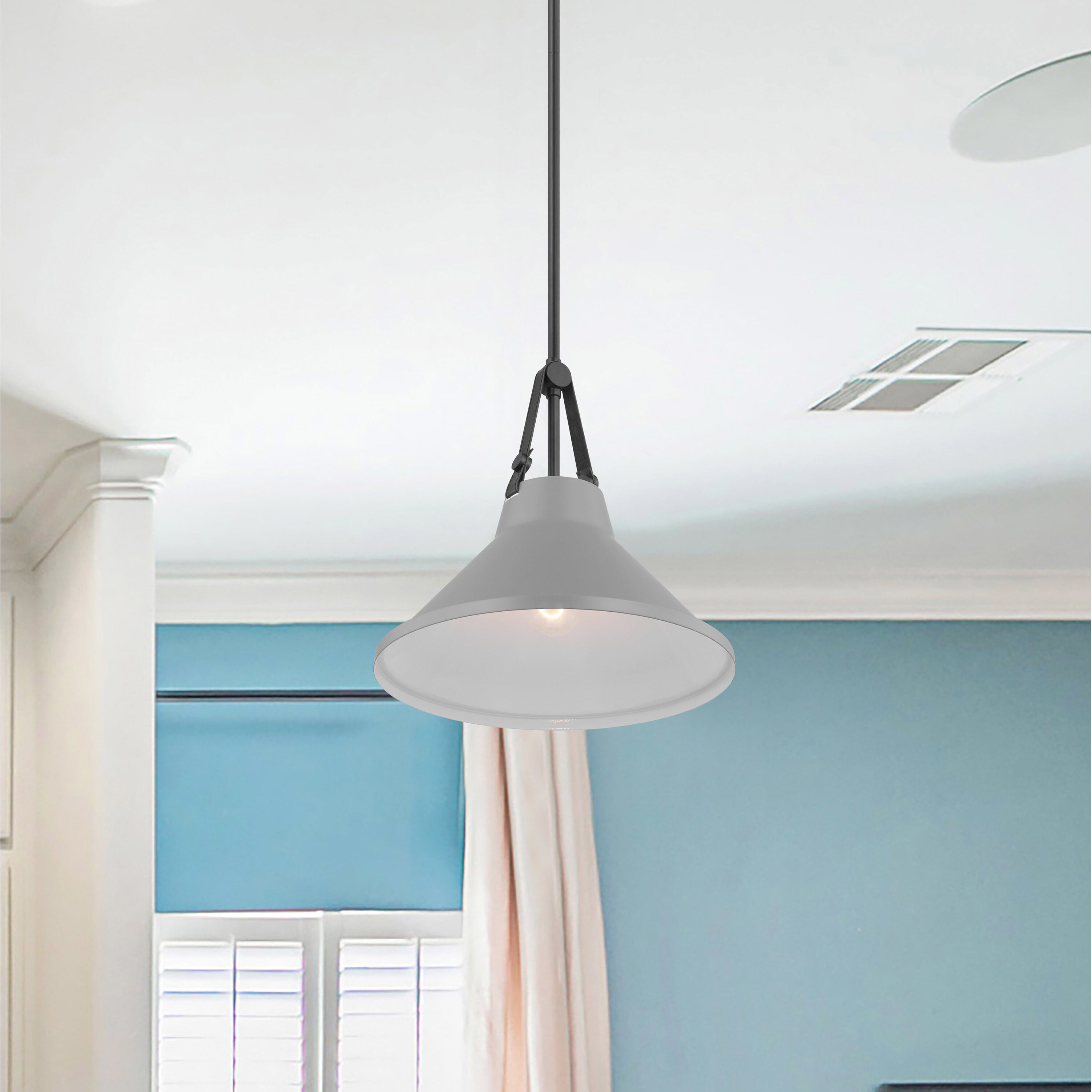 Zelda 1 Light 14 inch Black Pendant Ceiling Light