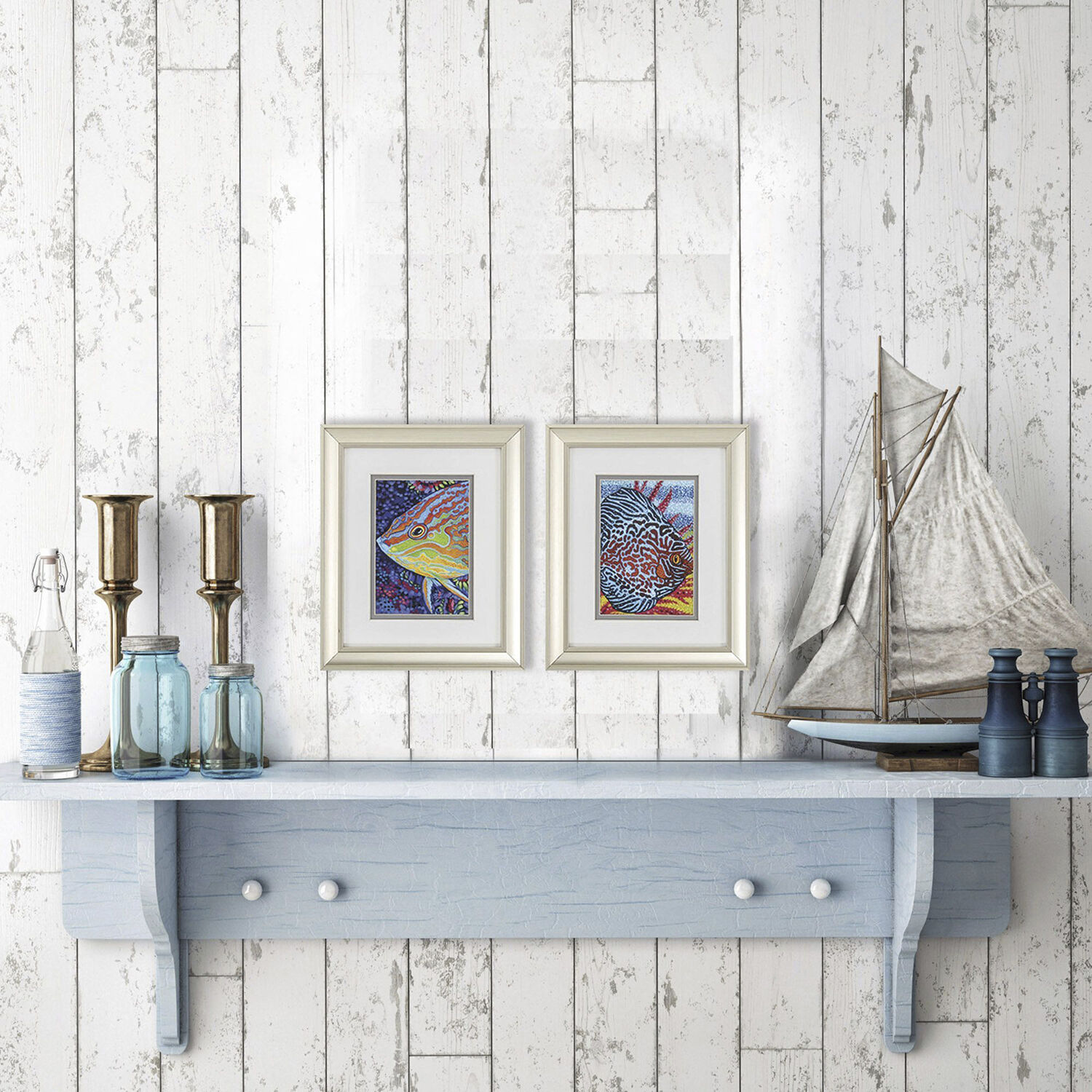 Waterside Blue Framed Art, Propac