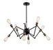 DU Series 32 inch Pendant Ceiling Light, Geometric Sphere, Black Frame