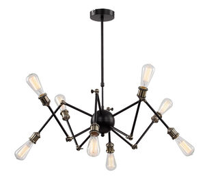 DU Series 32 inch Pendant Ceiling Light, Geometric Sphere, Black Frame