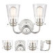 Scarlett LED 14 inch Polished Chrome Bath Vanity Light Wall Light in Clear Glass