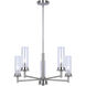 Benson 5 Light 23 inch Brushed Nickel Chandelier Ceiling Light