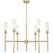 Esme 6 Light 38 inch Modern Gold Chandelier Ceiling Light
