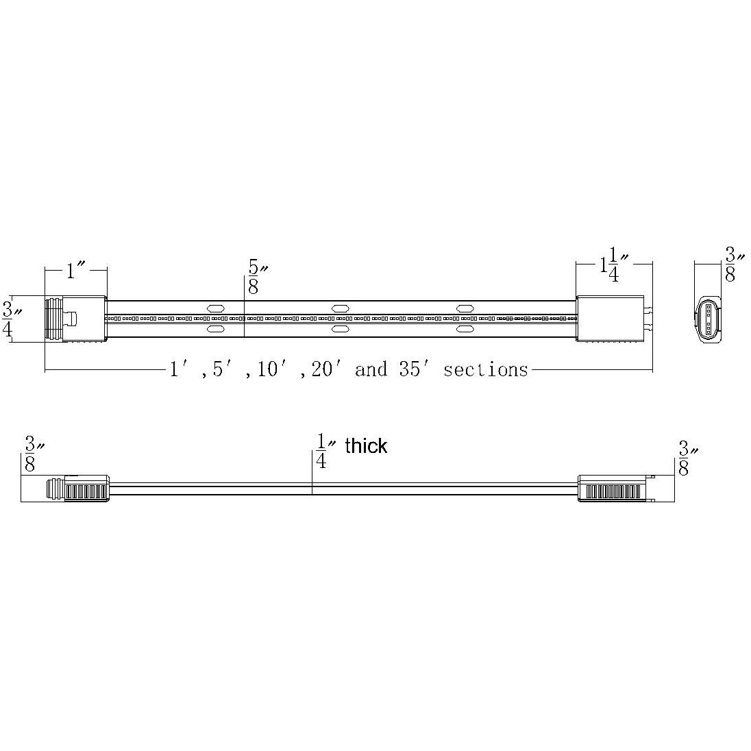 Tyler Outdoor LED Strip Lighting in 3000K