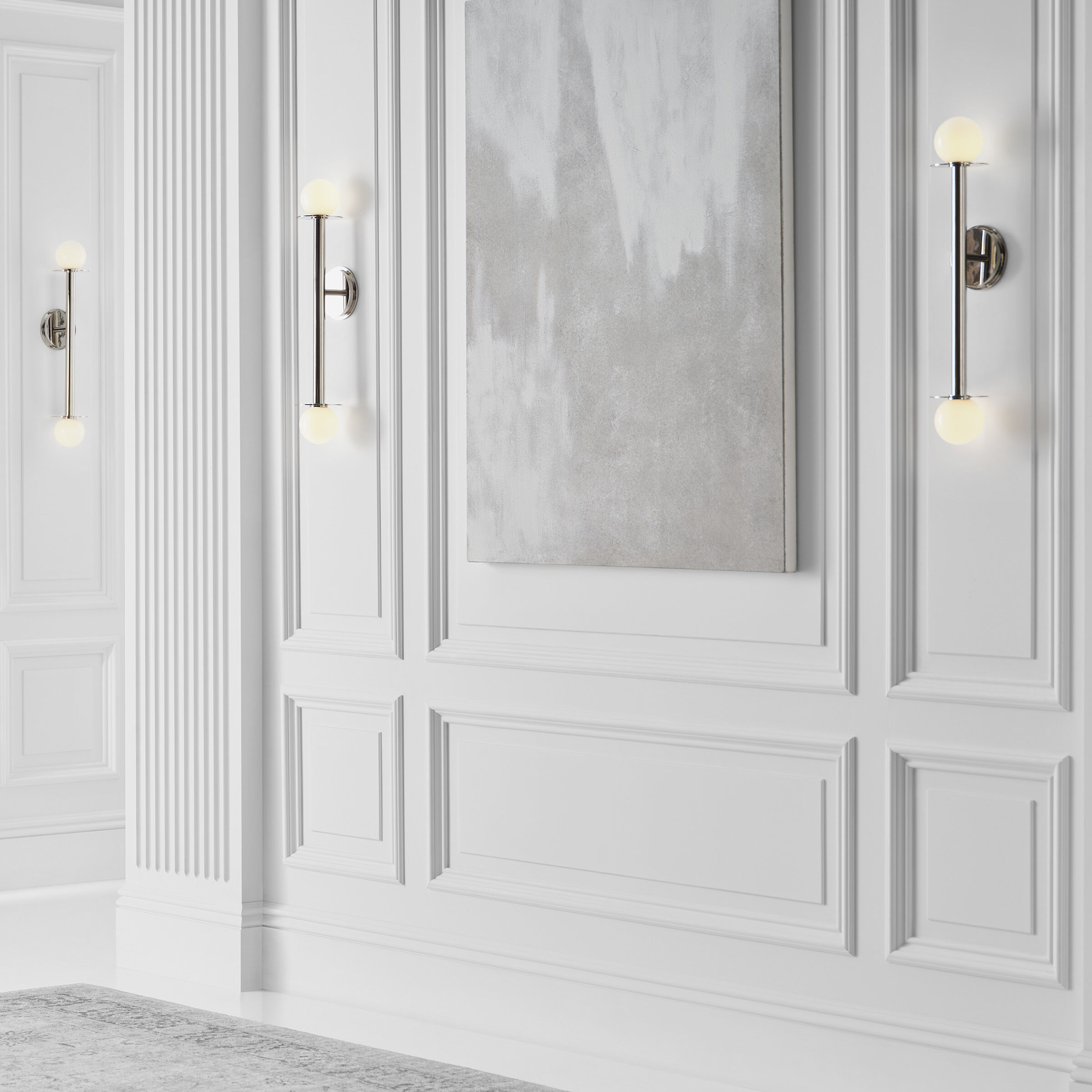 Kelly by Kelly Wearstler Nodes 2 Light 4.75 inch Polished Nickel Sconce Wall Light