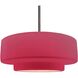 Radiance LED 16.25 inch Brushed Nickel and Cerise Pendant Ceiling Light