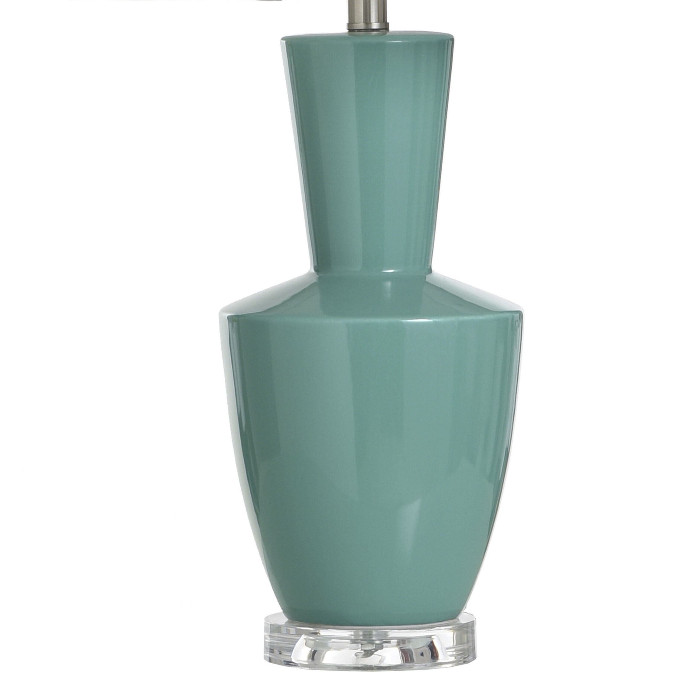 Cameron 28 inch 100.00 watt Tuquoise and Silver and Clear Table Lamp Portable Light
