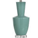 Cameron 28 inch 100.00 watt Tuquoise and Silver and Clear Table Lamp Portable Light