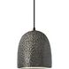 Radiance Collection 1 Light 9 inch Dark Bronze and Hammered Pewter and Black Pendant Ceiling Light