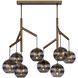 Sean Lavin Sedona 24.5 inch Aged Brass Chandelier Ceiling Light in Incandescent, Transparent Smoke Glass