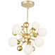 Element LED 16 inch Sun Gold Chandelier Ceiling Light
