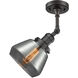 Franklin Restoration Fulton LED 7 inch Oil Rubbed Bronze Semi-Flush Mount Ceiling Light in Plated Smoke Glass, Franklin Restoration