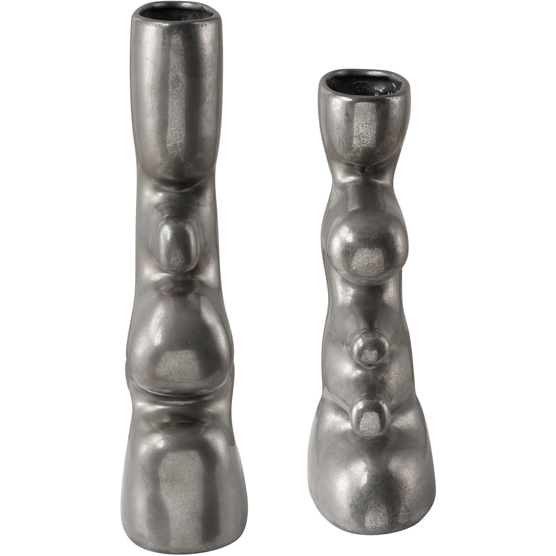 Free Flowing 14.25 X 7 inch Vases, Set of 2