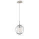 Aster LED LED 10 inch Beige Silver Pendant Ceiling Light in Metallic Beige Silver, 2700K LED, Geo Inner - Clear Outer