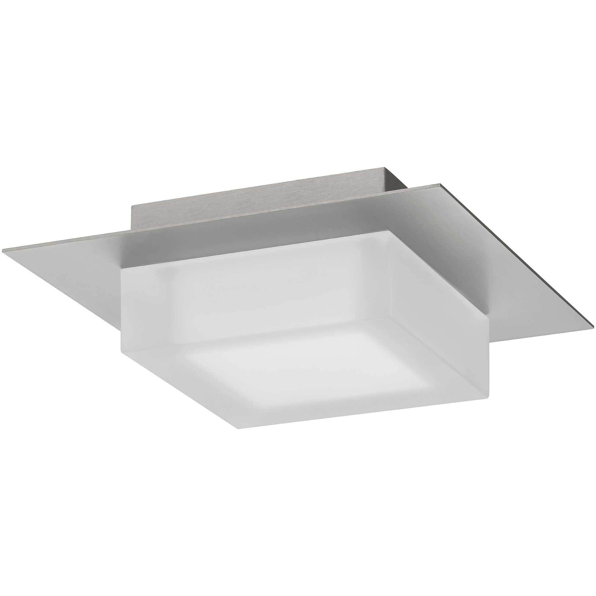 Foursquare LED 8 inch Brushed Stainless Steel Outdoor Flush Mount