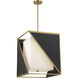 Aspect LED 18 inch Coal And Soft Brass Pendant Ceiling Light