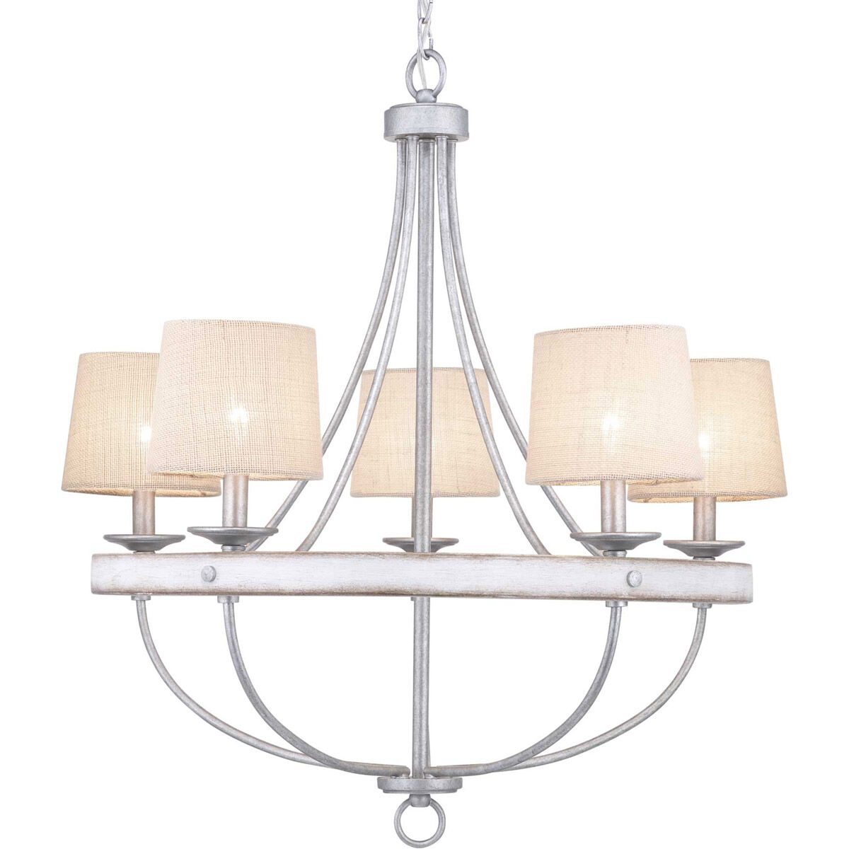 Camps Bay 5 Light 26 inch Galvanized Chandelier Ceiling Light