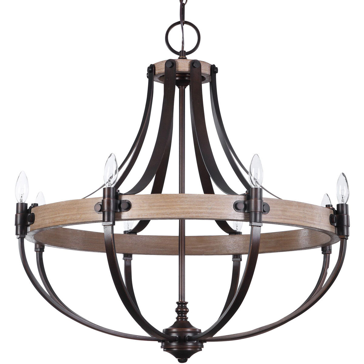 Dubois 8 Light 33 inch Bronze Chandelier Ceiling Light