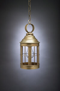 Heal 1 Light 6 inch Antique Copper Hanging Lantern Ceiling Light in Clear Glass, Medium