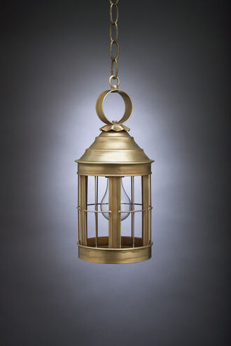 Heal 1 Light 6 inch Dark Antique Copper Hanging Lantern Ceiling Light in Clear Glass, Medium