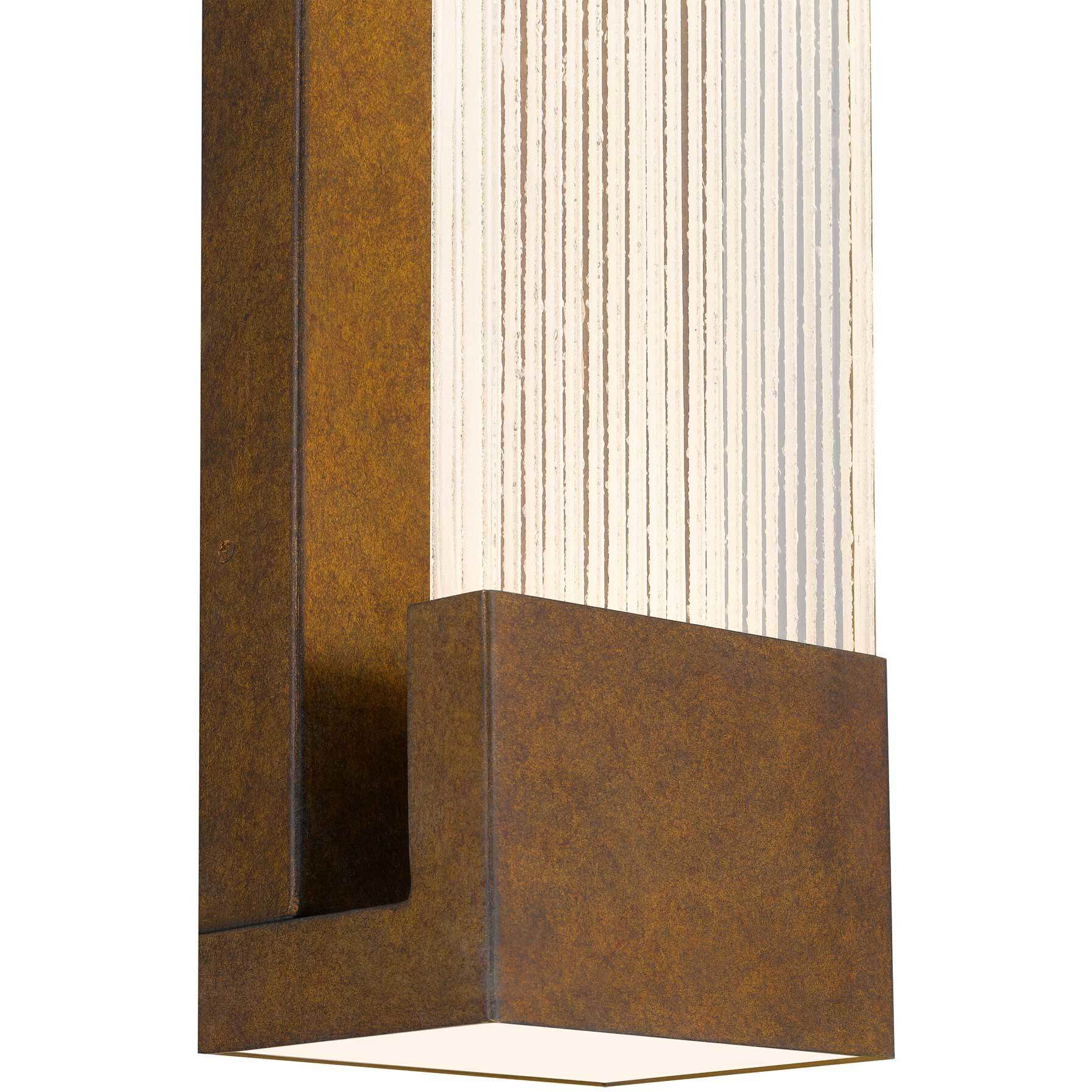 Mystic LED 20 inch Painted Patina Brass Outdoor Wall Sconce