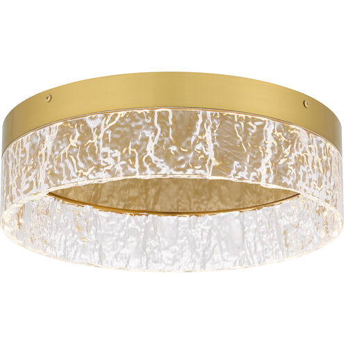 Vistaria LED 13.75 inch Brushed Gold Flush Mount Ceiling Light, Medium