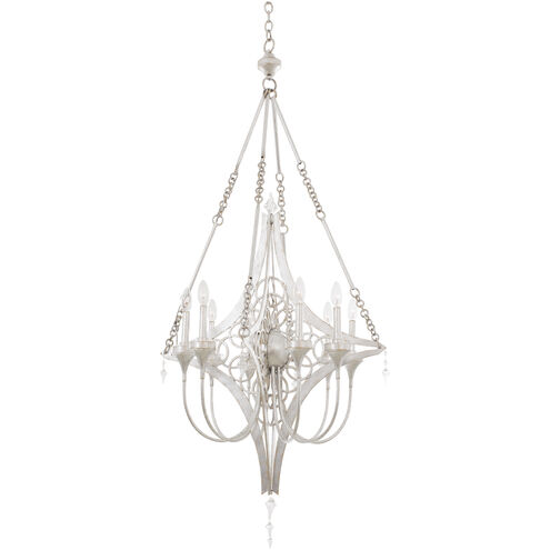 Loveland 8 Light 28 inch Gold Silver Leaf Chandelier Ceiling Light