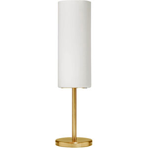 Paza 18 inch 100.00 watt Aged Brass with White Decorative Table Lamp Portable Light