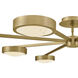 Cava LED 50 inch Lacquered Brass Semi-flush Mount Ceiling Light