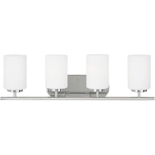 Oslo 4 Light 27.5 inch Chrome Wall Bath Fixture Wall Light
